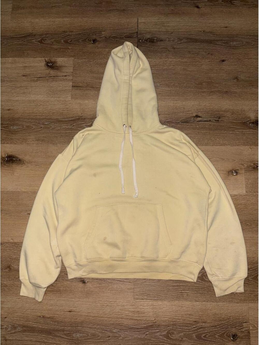 J.Crew Cream Yellow Pullover Hoodie Men’s Medium